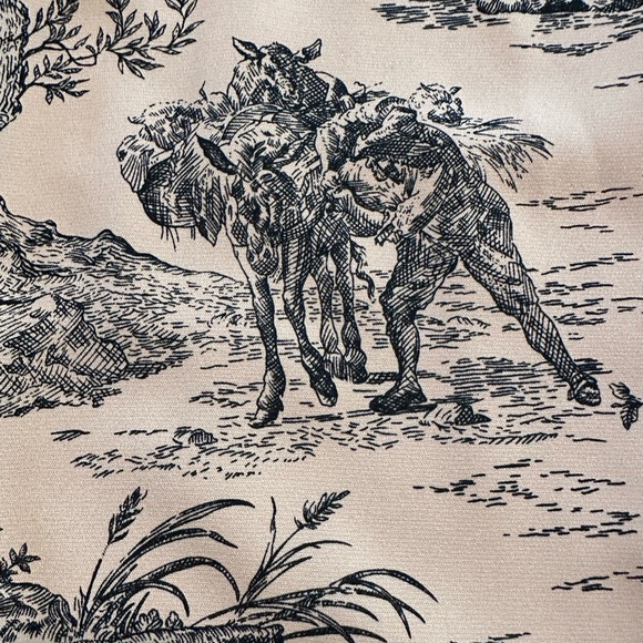 Harvé Benard Toile de Jouy Blazer Jacket & Sheath Dress Two Piece Suit 10/12 - Picture 14 of 16